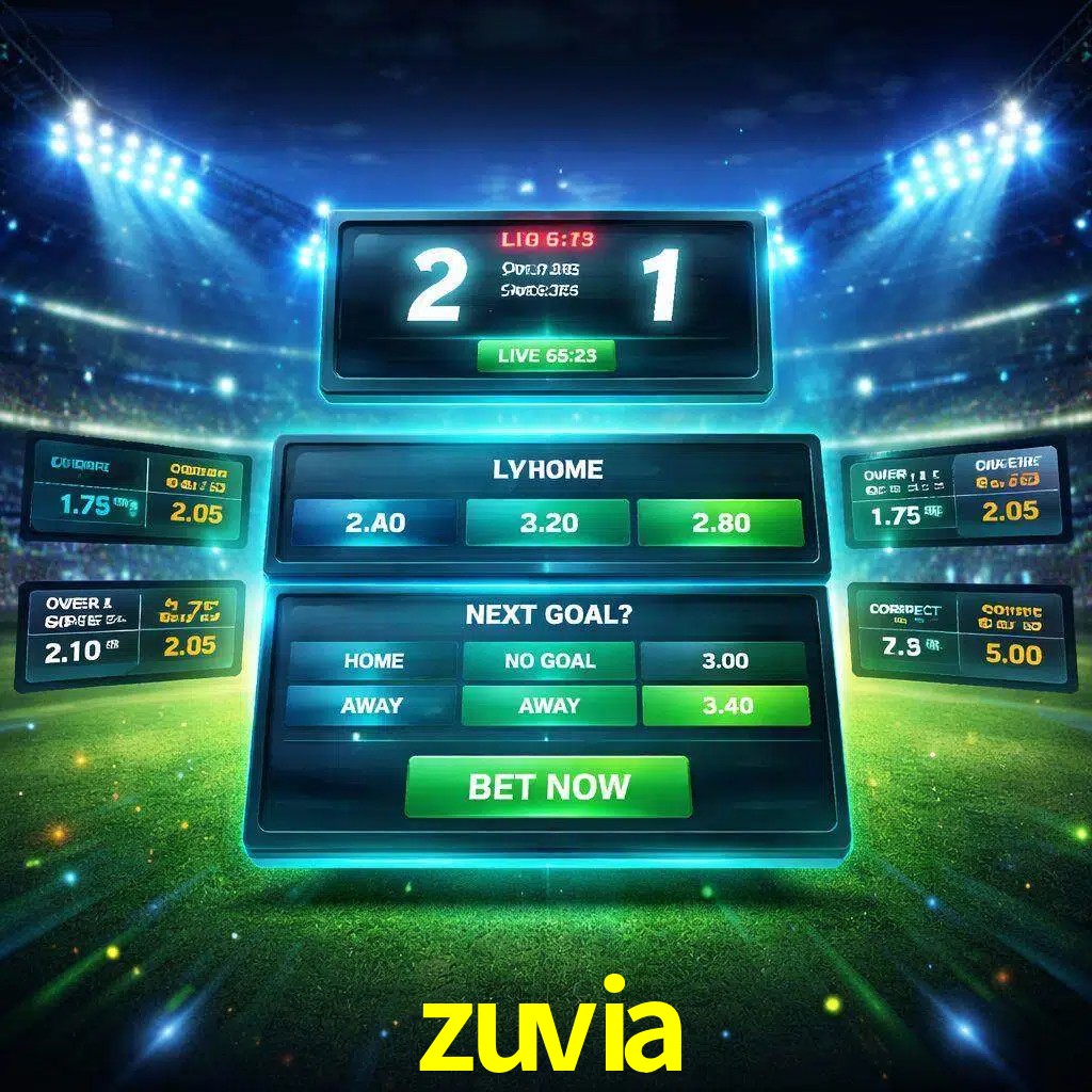 Vista de apuestas en vivo zuvia durante un partido en curso